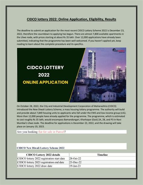 cidco lottery 2019 application form online last date|Cidco Lottery 2023: Registration, online application, lottery dates.